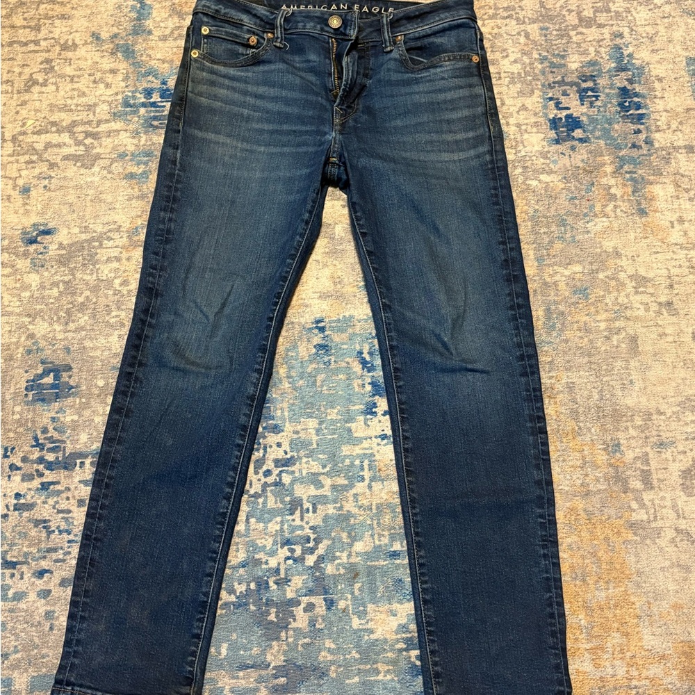 American Eagle Men's Dark Blue Slim Jeans